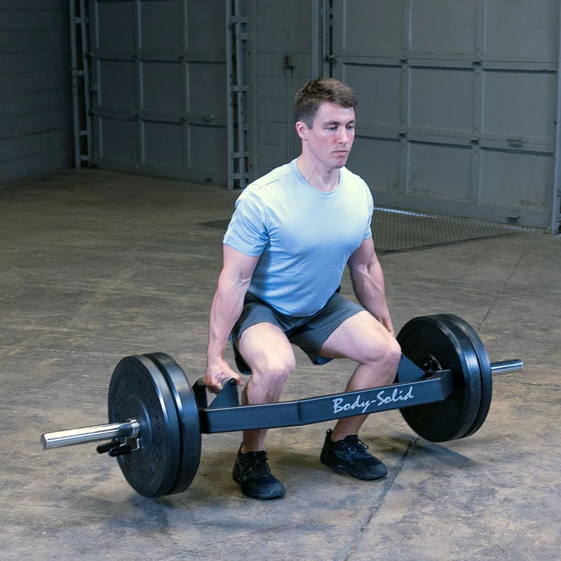 Body-Solid OTB100 Olympic Open Trap Bar With Dual Handles, Bar Jack & 1,000 Lb Capacity