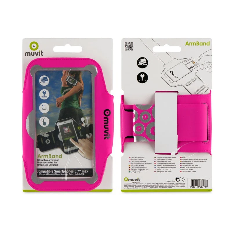 Brassard universel Muvit - Rose lycra