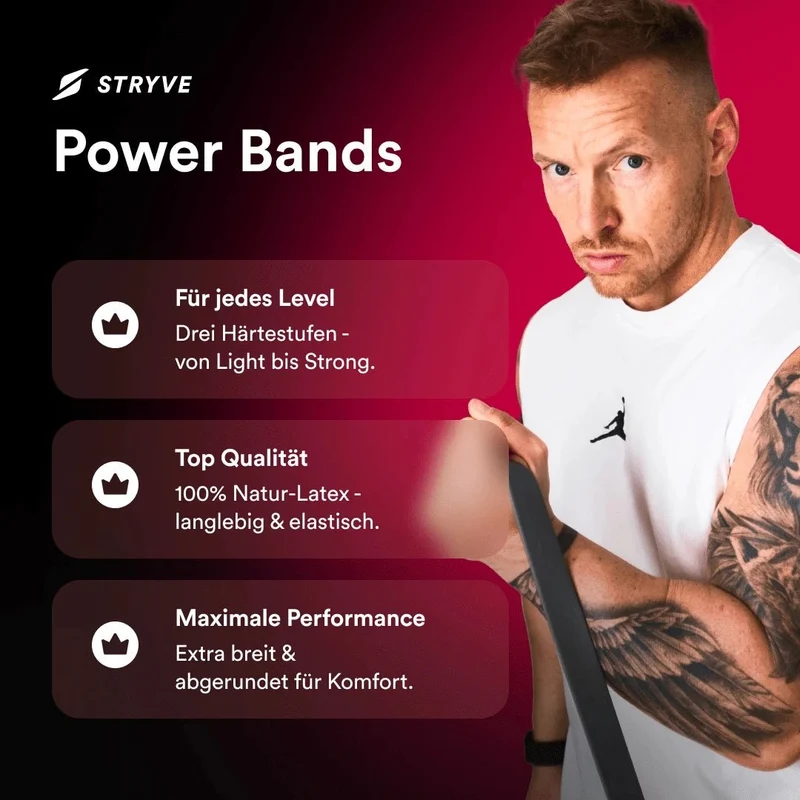 Fitnessbänder Set – STRYVE x Coach Stef Power Bands für Fitness & Home Workout
