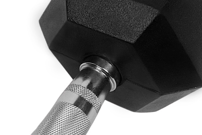 POWERT Hex Dumbbell Rubber Coated Cast Iron Weight Lift Training-10/15/20/25/30/35/40/45/50 lbs Available