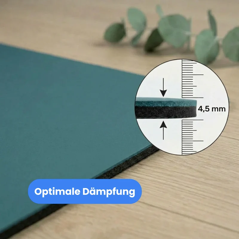 Yogamatte - PUREFLOW PRO | Naturkautschuk & PU-Leder | 4,5 mm