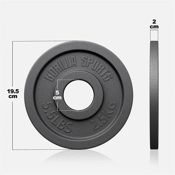 Hantelscheibe Gusseisen Olympia 1,25 - 25 kg