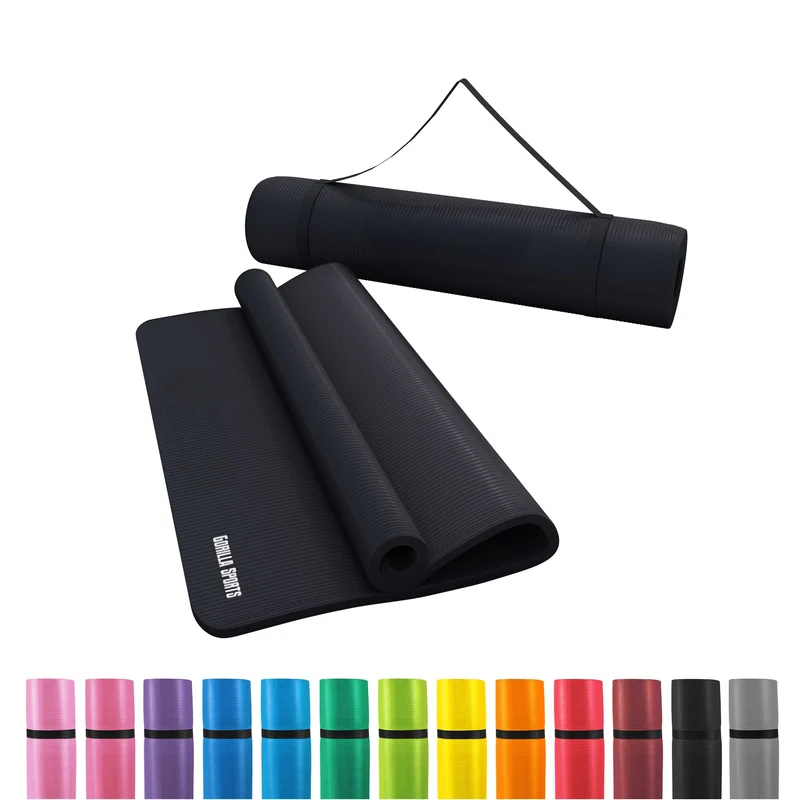 Yogamatte mit Tragegurt 190 x 60/100 x 1,5 cm
