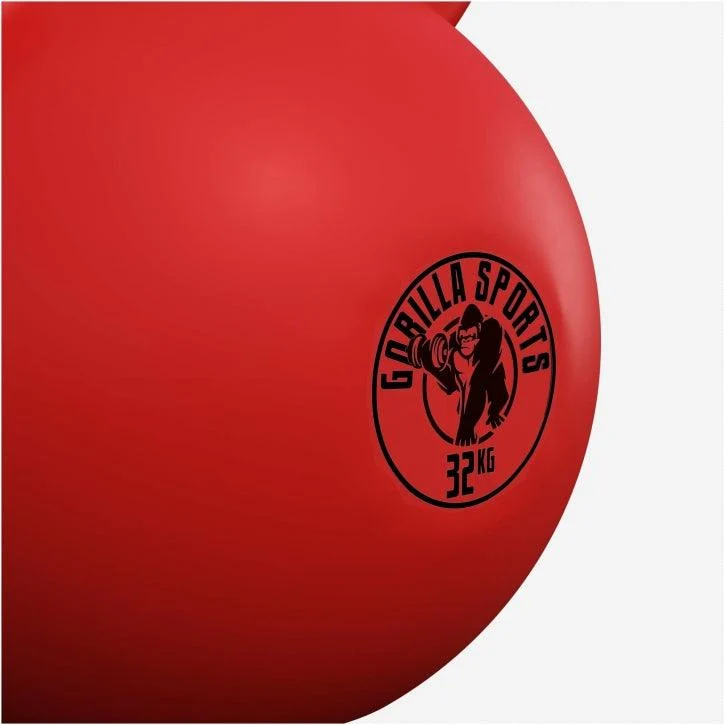 Kettlebell Gusseisen Neopren rot 2 - 32 kg