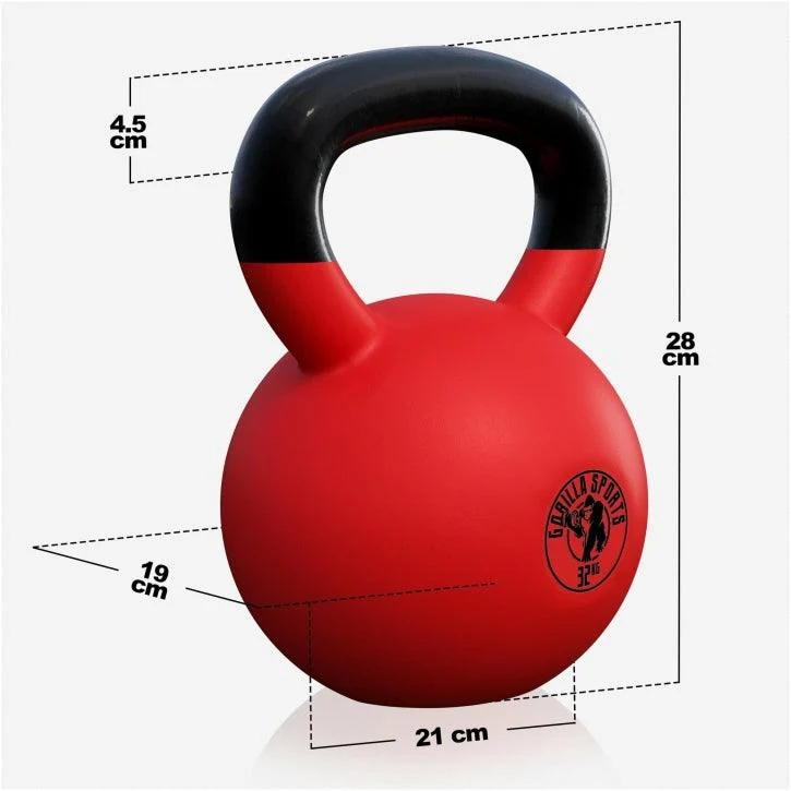 Kettlebell Gusseisen Neopren rot 2 - 32 kg