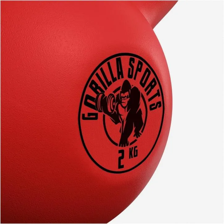 Kettlebell Gusseisen Neopren rot 2 - 32 kg
