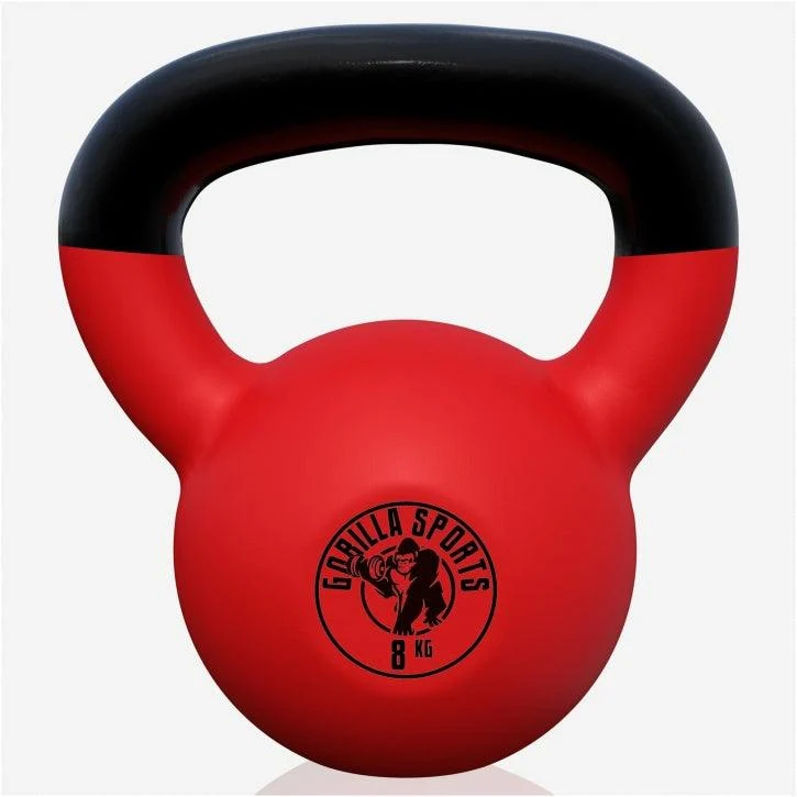 Kettlebell Gusseisen Neopren rot 2 - 32 kg
