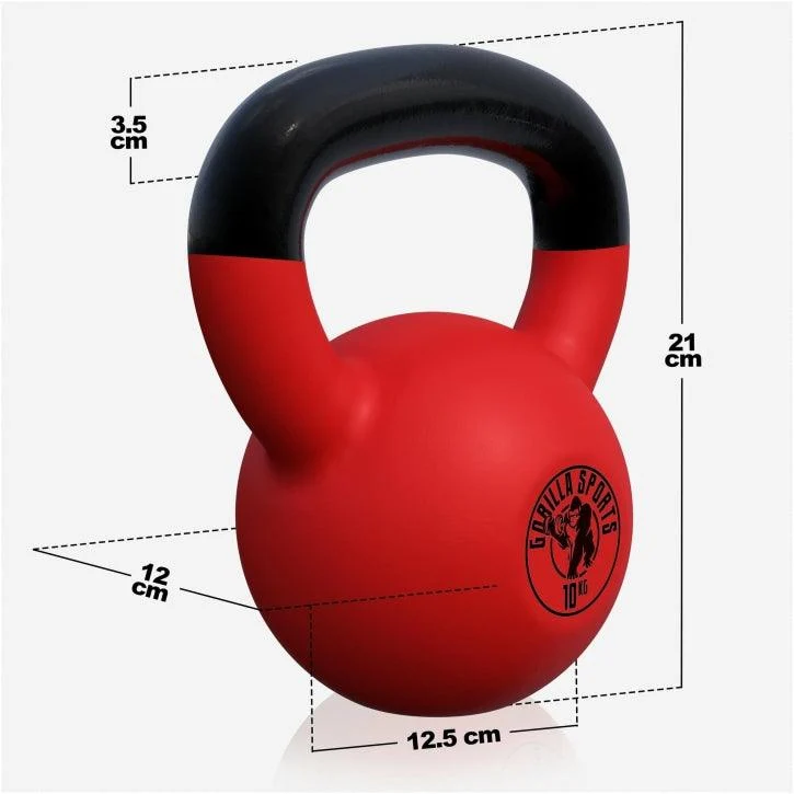 Kettlebell Gusseisen Neopren rot 2 - 32 kg