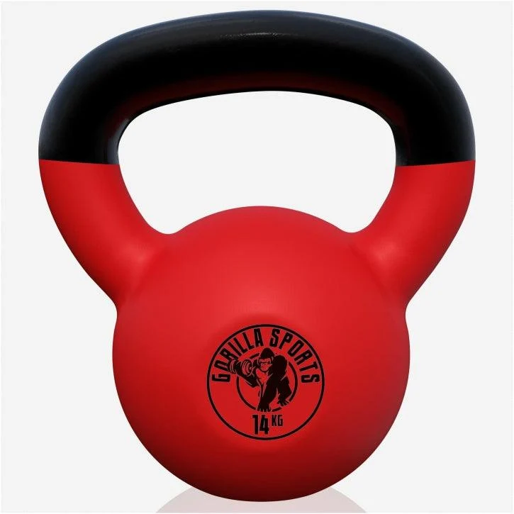 Kettlebell Gusseisen Neopren rot 2 - 32 kg