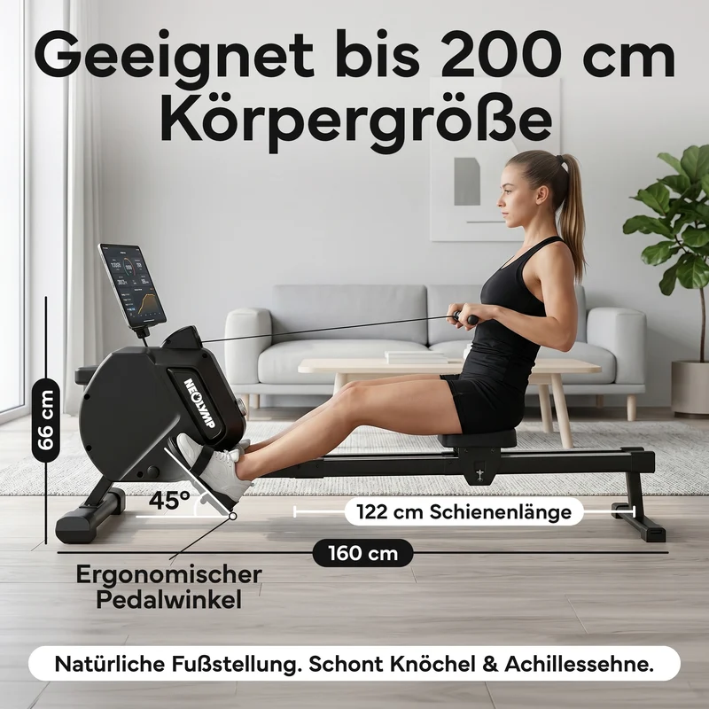 Rudergerät – Rudermaschine mit 32 Widerstandsstufen