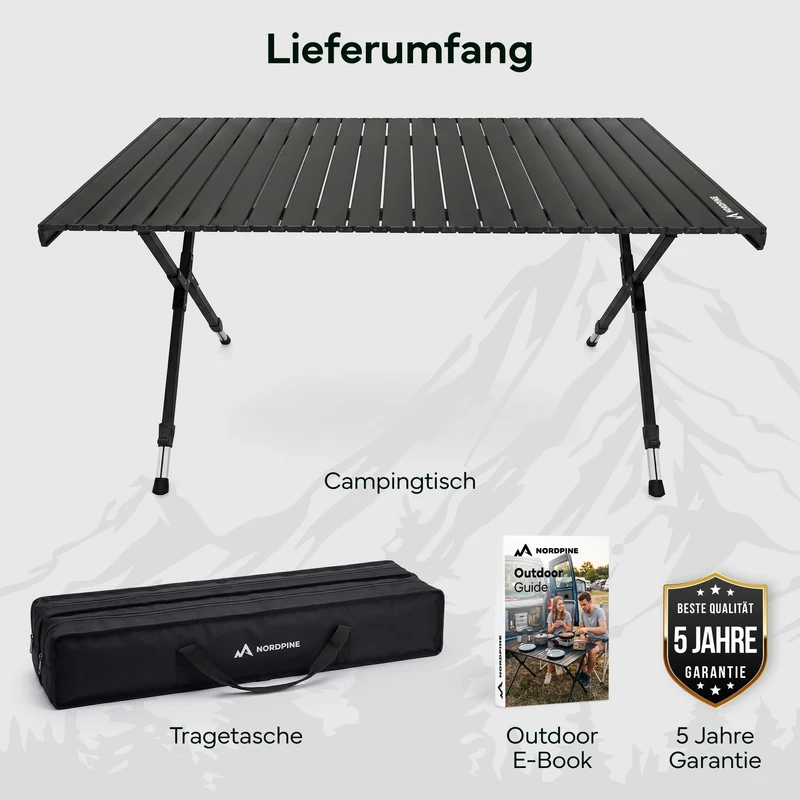 Campingtische – Schwarz | B-Ware