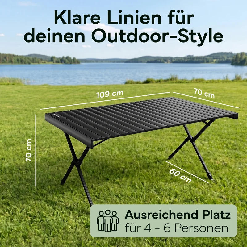 Campingtische – Schwarz | B-Ware