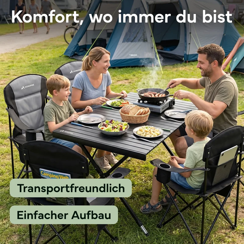 Campingtische – Schwarz | B-Ware