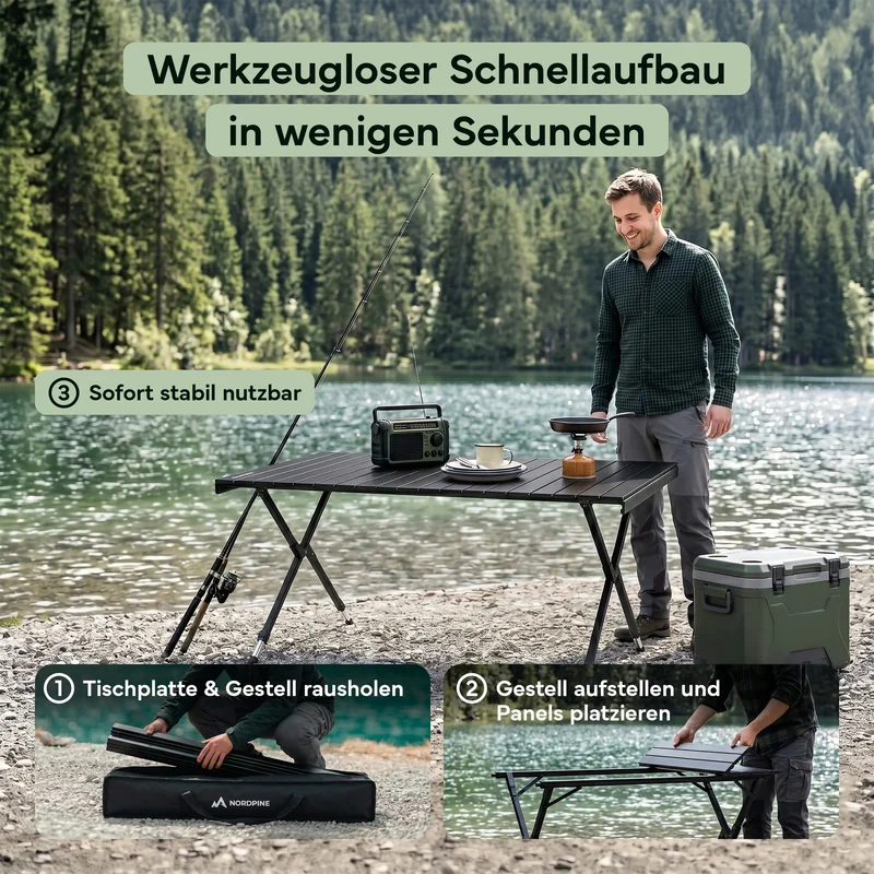 Campingtische – Schwarz | B-Ware
