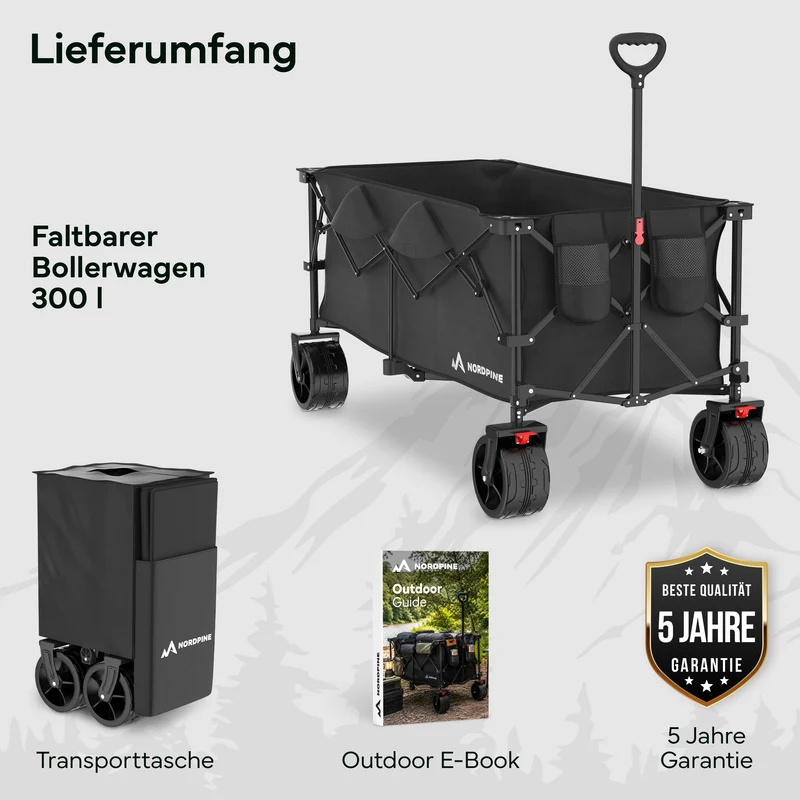 Bollerwagen faltbar - 200L / 300L – 300 Liter | B-Ware