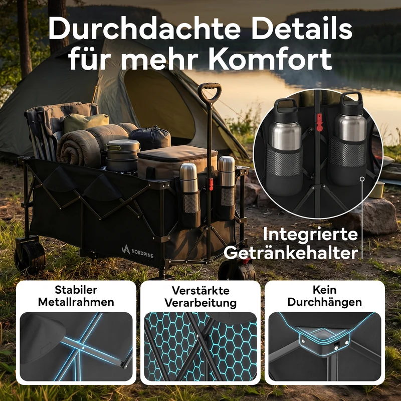 Bollerwagen faltbar - 200L / 300L – 300 Liter | B-Ware
