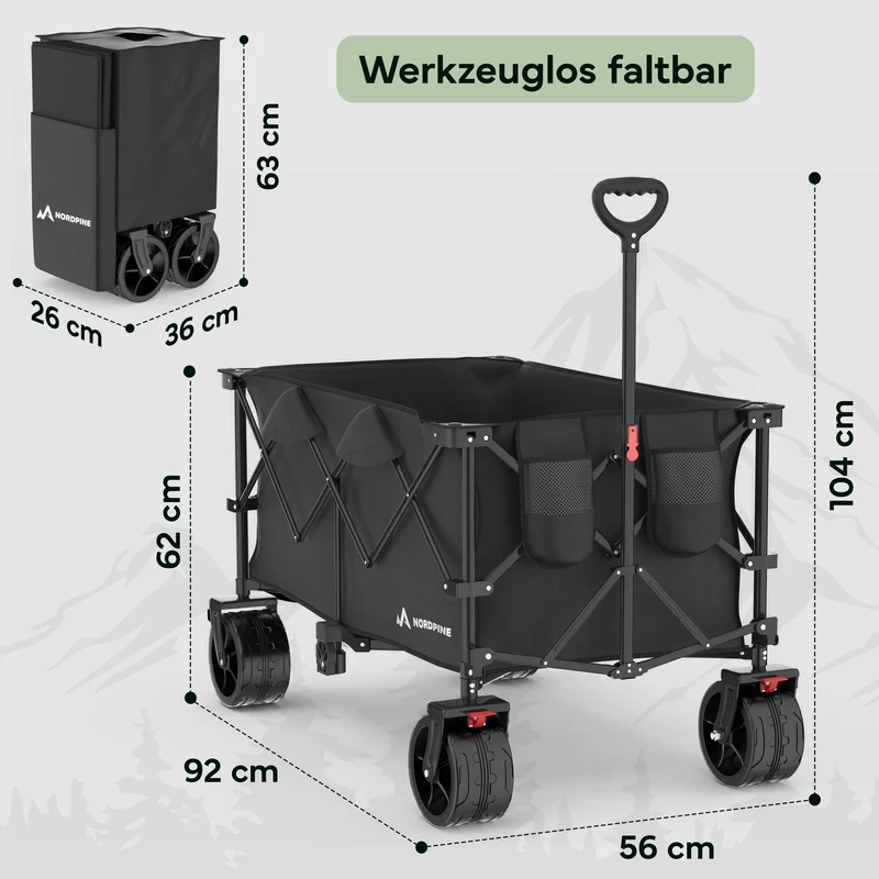 Bollerwagen faltbar - 200L / 300L – 200 Liter | B-Ware