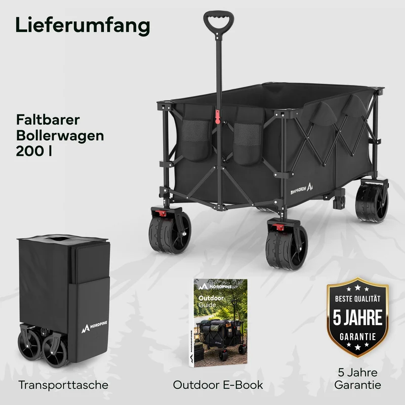 Bollerwagen faltbar - 200L / 300L – 200 Liter | B-Ware