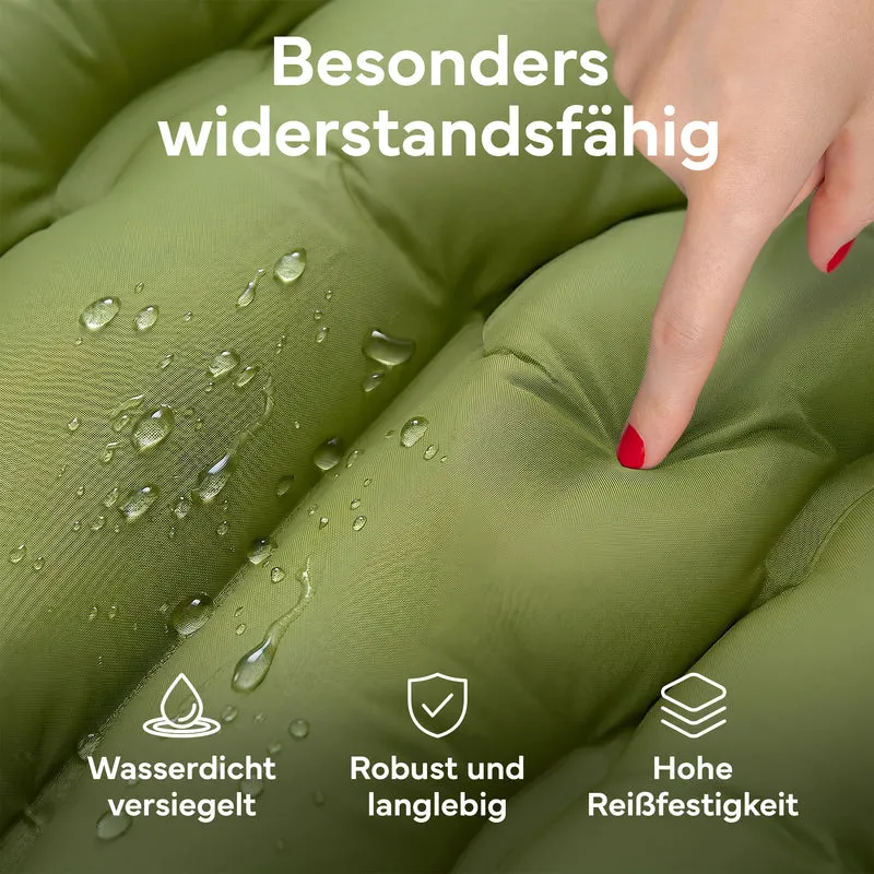 Isomatte Single - kombinierbar, integrierte Luftpumpe – Army Green | B-Ware