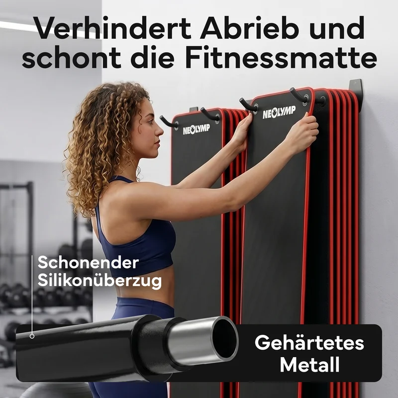 Wandhalterung 2er-Set - für Fitnessmatten mit Ösen | B-Ware
