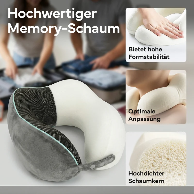 Reise-Nackenkissen - mit 360°-Kopfstütze und Memory Foam | B-Ware