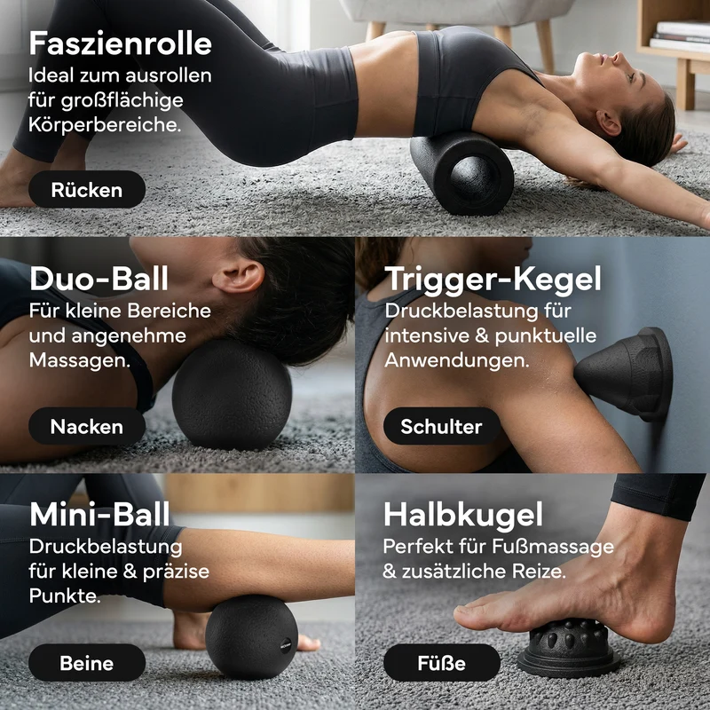 5-teiliges Faszienrollen Set | B-Ware