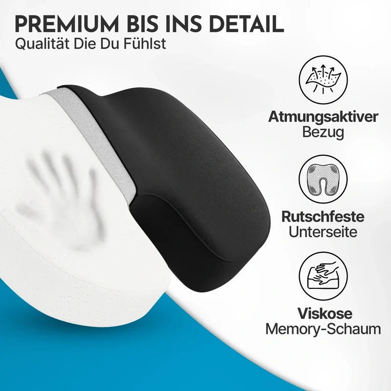 Ergonomisches Sitzkissen – mit Memory Foam – Härtestufe: Hart | B-Ware