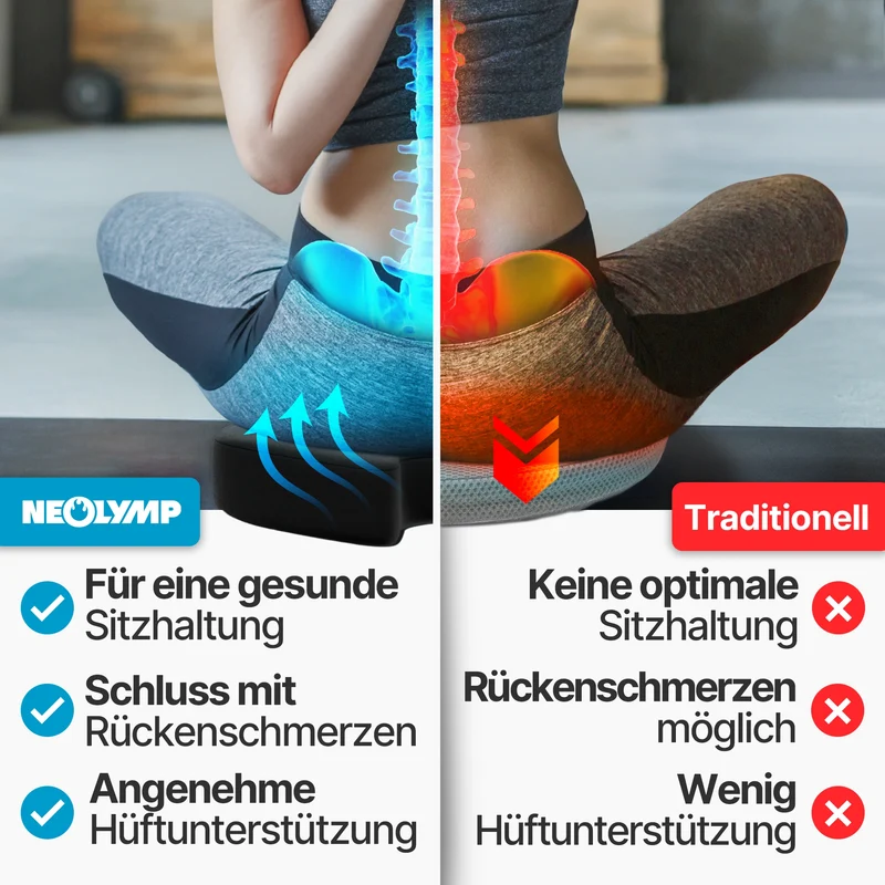Ergonomisches Sitzkissen – mit Memory Foam – Härtestufe: Hart | B-Ware