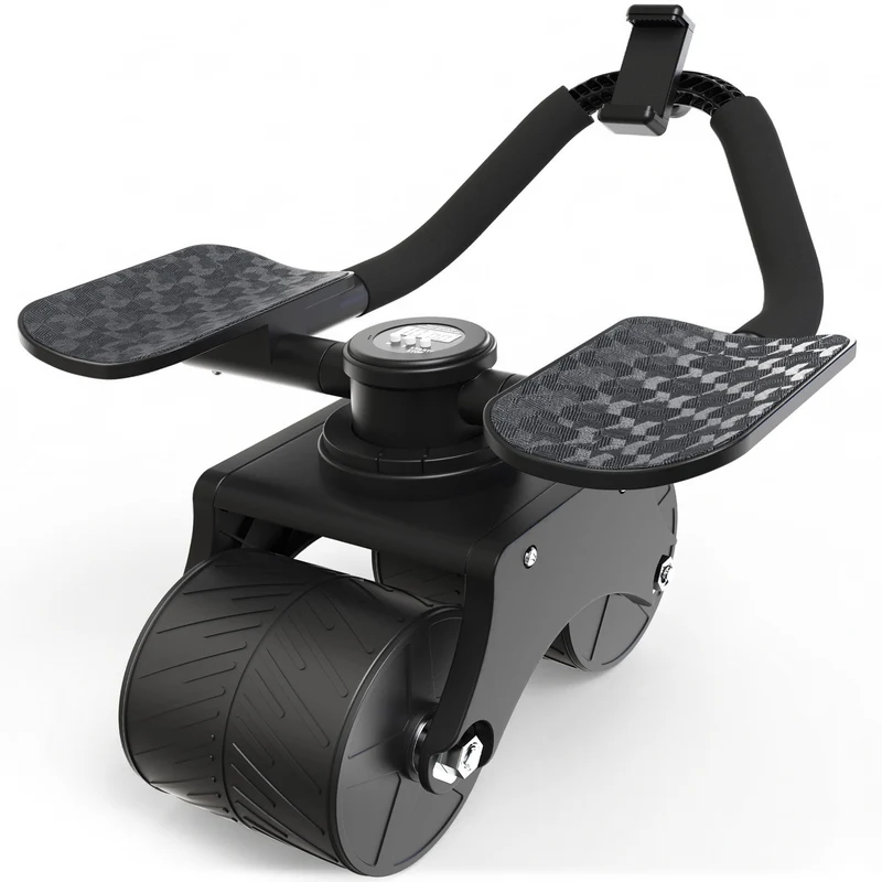 Bauchroller mit Unterarm-Auflage (schwarz) - Patentiert, 180° drehbar | B-Ware