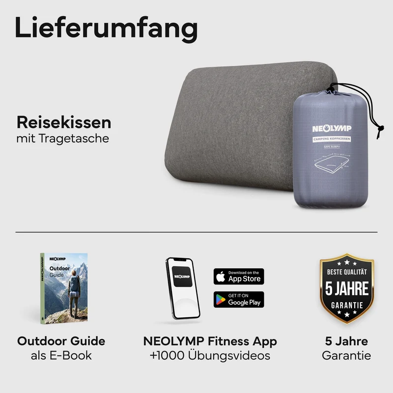 Ergonomisches Reisekissen - Campingtauglich und platzsparend | B-Ware