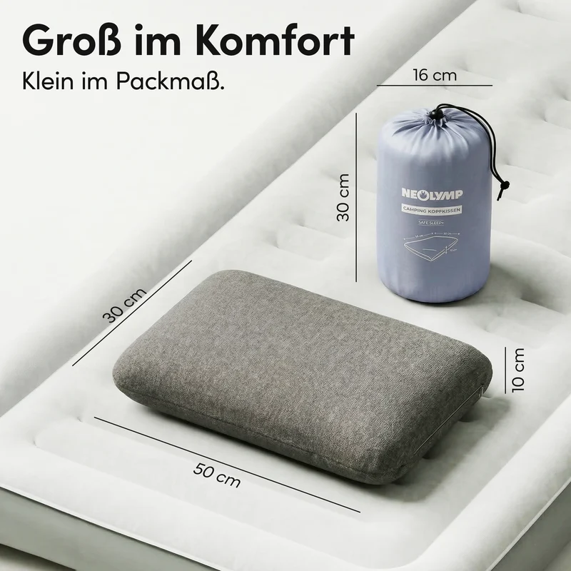 Ergonomisches Reisekissen - Campingtauglich und platzsparend | B-Ware