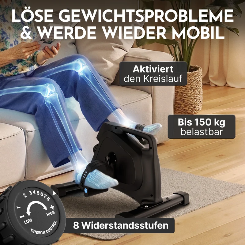 Pedaltrainer - ergonomischer Heimtrainer mit Zubehör