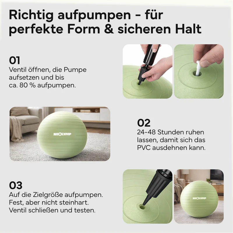 Gymnastikball - für aktives Sitzen, Recovery und Physio