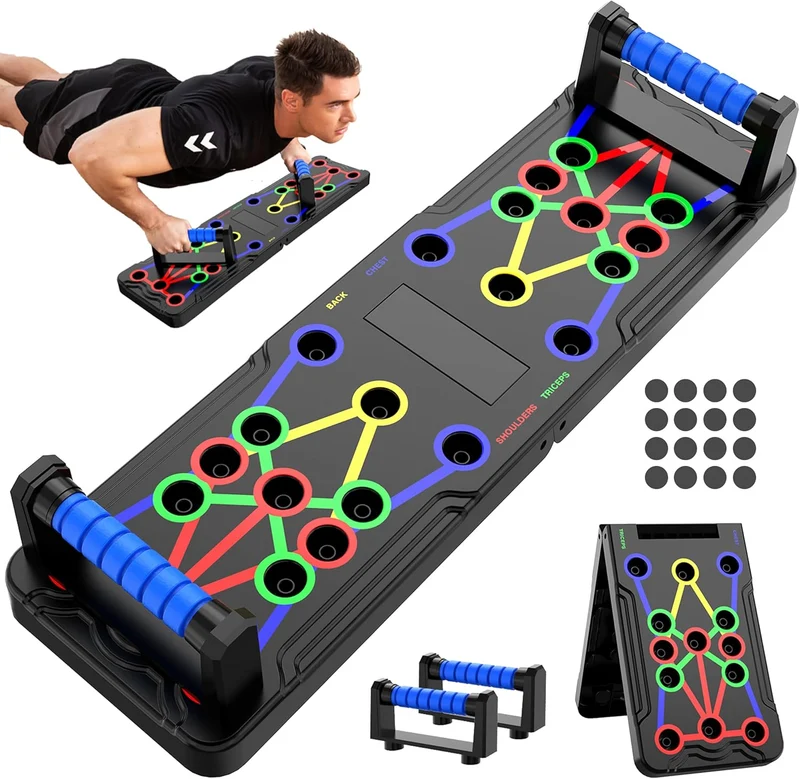 Portable Push Up Board, Multi-Grip Adjustable Pushup Handles For Home Gym Strength Training