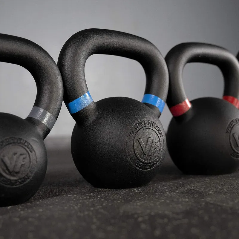 Premium Cast Iron Kettlebells Powder Coated Kettle Bells - LB & KG Display