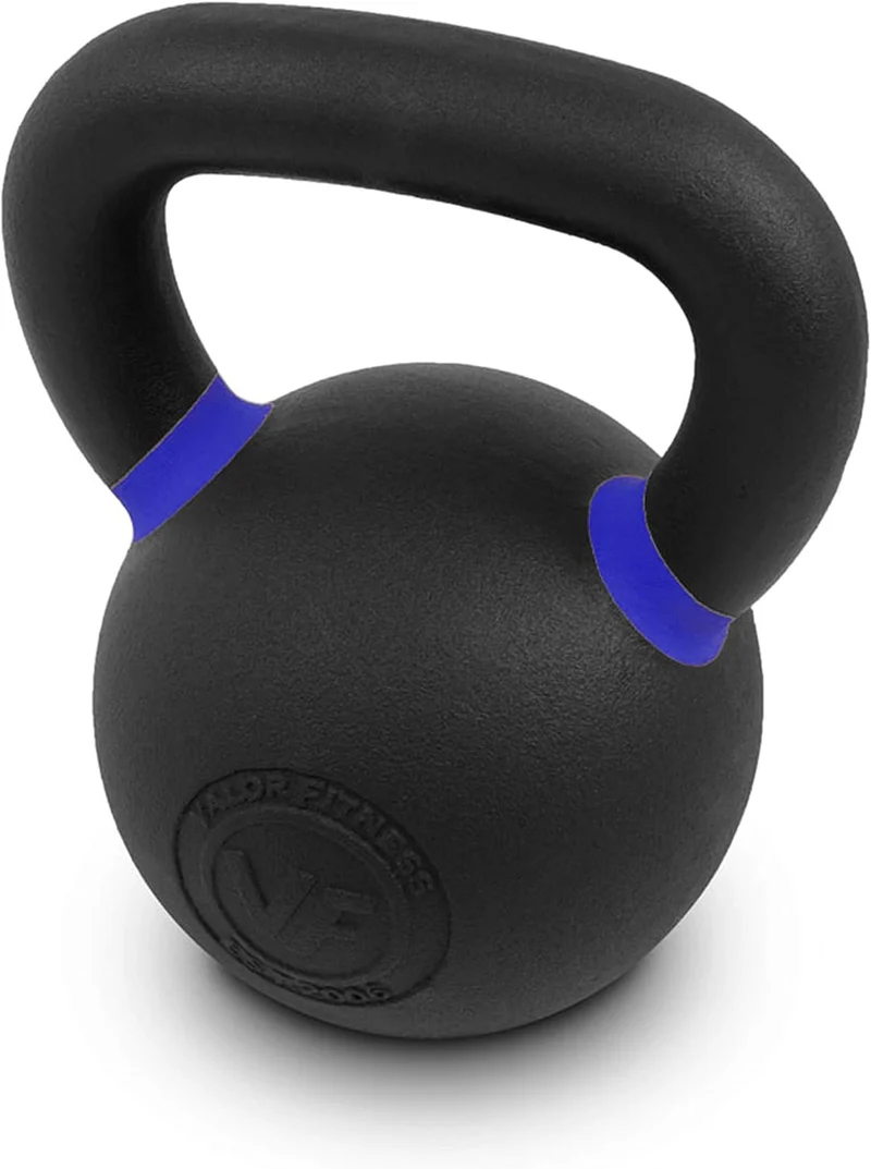 Premium Cast Iron Kettlebells Powder Coated Kettle Bells - LB & KG Display