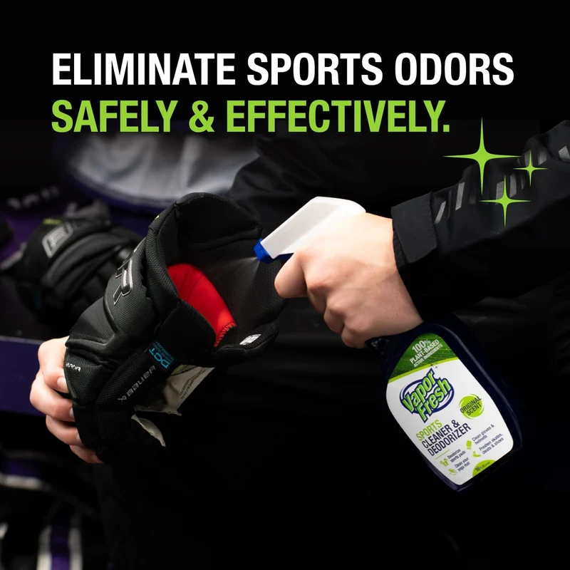 Natural Sports Cleaner & Deodorizer - 16 Fl Oz for Gym Bags & Equipment - Plant-Powered Freshness