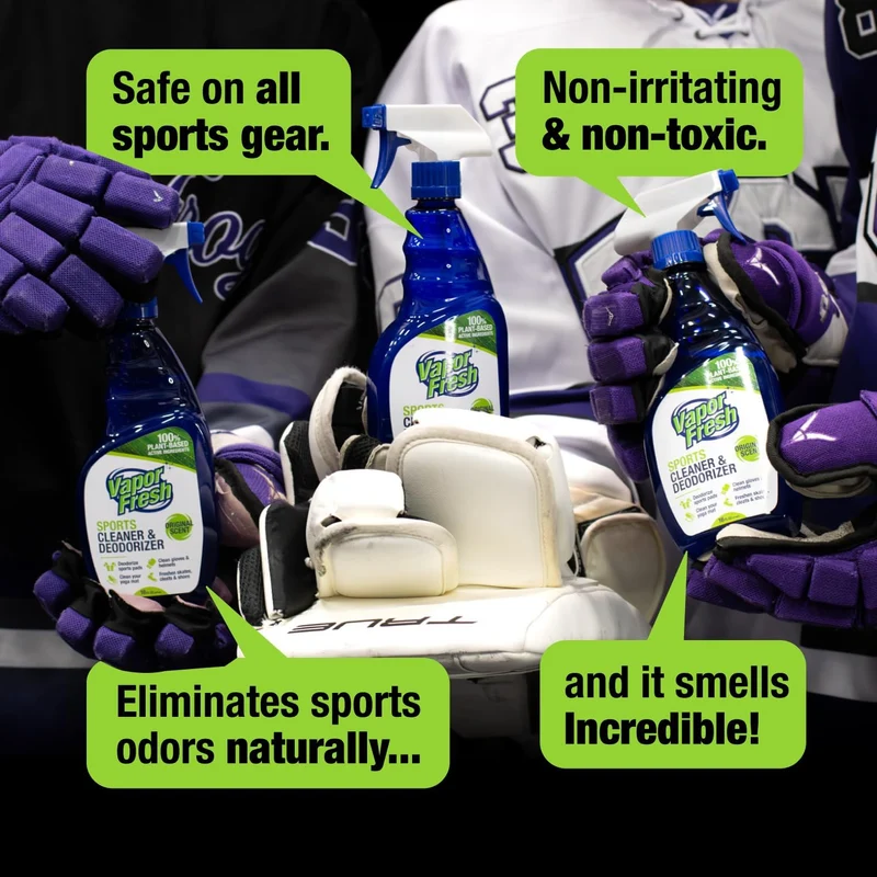 Natural Sports Cleaner & Deodorizer - 16 Fl Oz for Gym Bags & Equipment - Plant-Powered Freshness