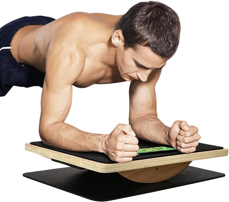 Wooden Balance Board! Perfect for Standing Desks! Level Up Your Leg Workout with Our 350LBS 🏋️‍♂️💪 #FitnessGoals #BalanceBoard