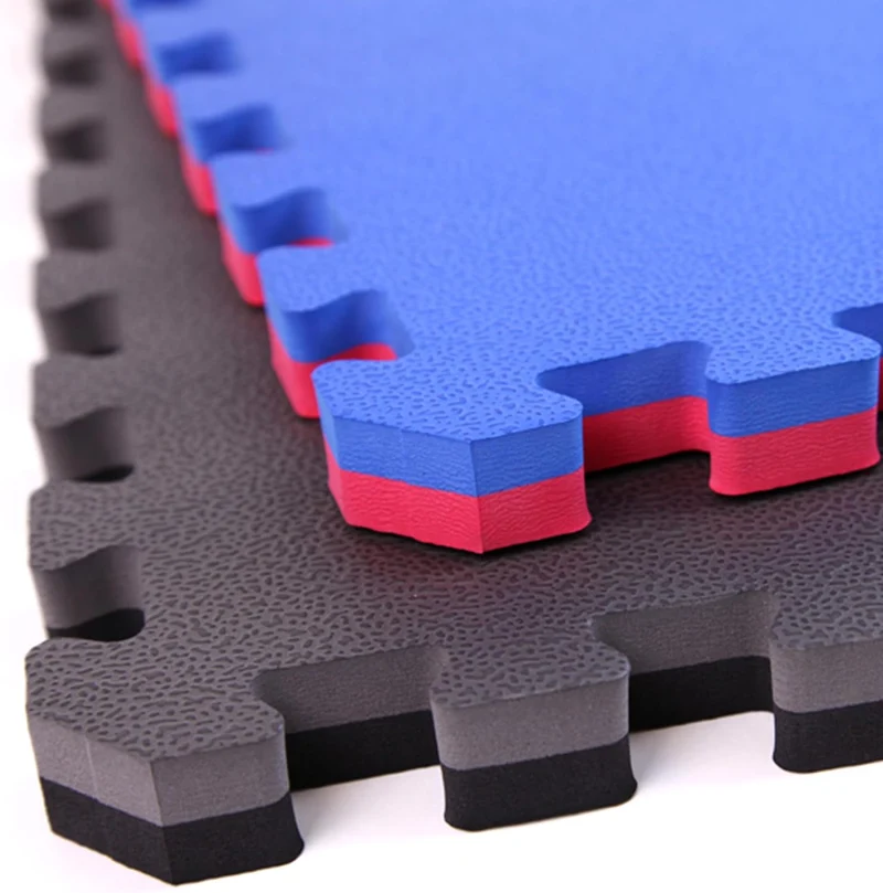 Premium 1" Thick Reversible Foam Interlocking Tiles - Perfect for Yoga, Gymnastics, MMA & Jiu Jitsu Training - 2'X2'