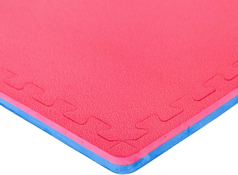 Premium 1" Thick Reversible Foam Interlocking Tiles - Perfect for Yoga, Gymnastics, MMA & Jiu Jitsu Training - 2'X2'