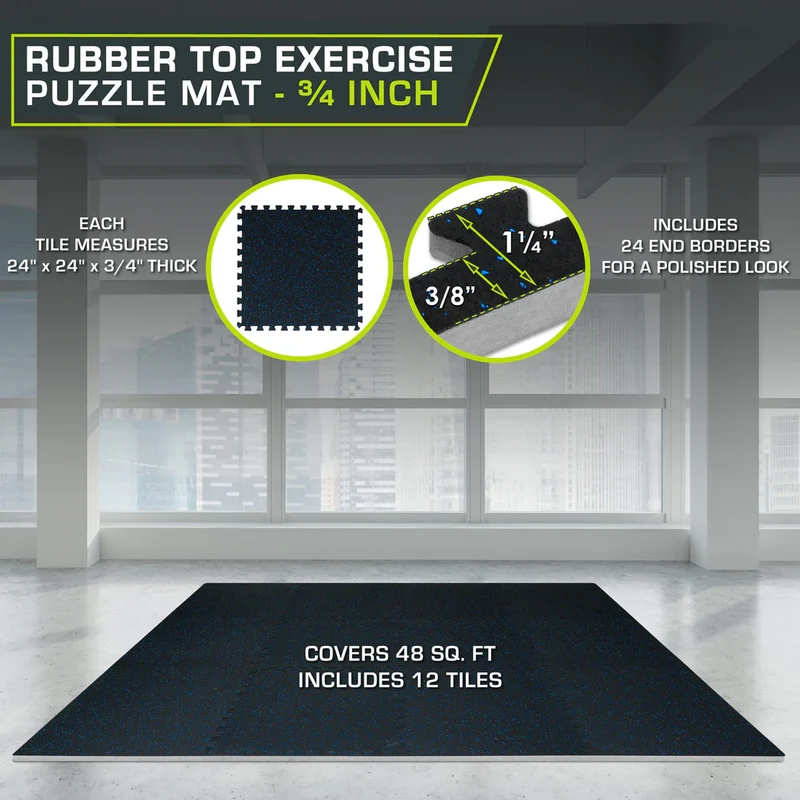 Rubber Top Exercise Puzzle Mat