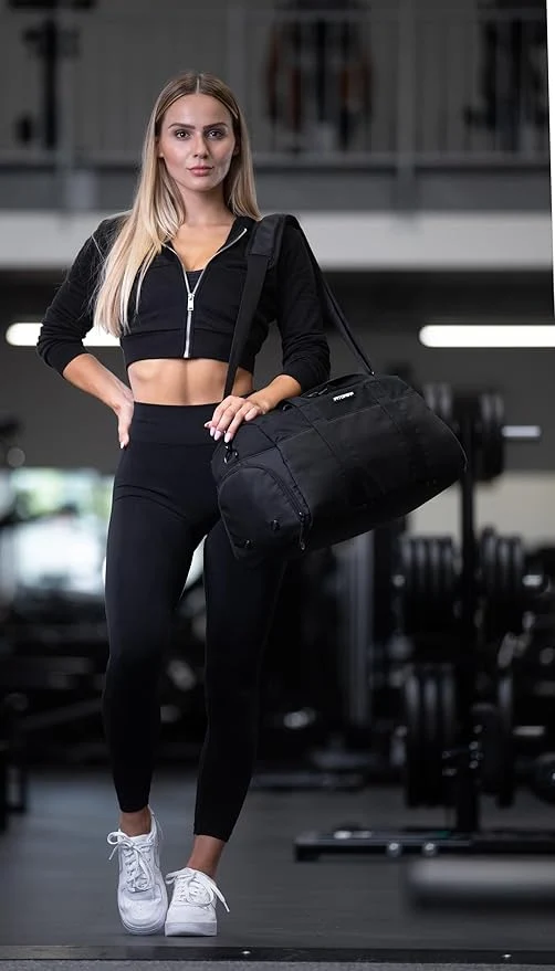 Fitgriff Gym Duffel Bag With Shoe Compartment, Wet Pocket & 6 Separate Pockets