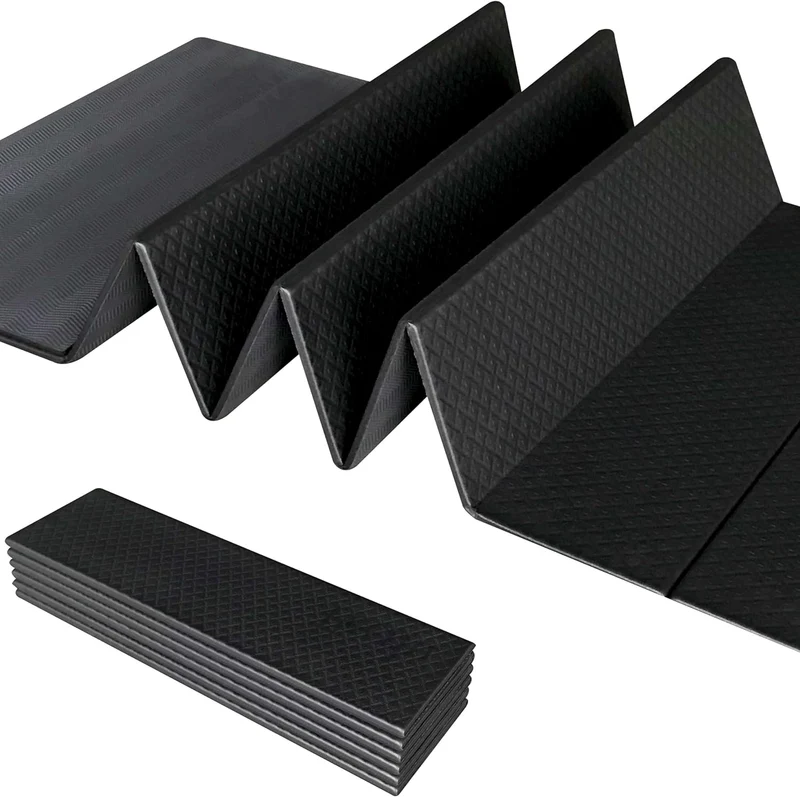 Foldable Yoga Mat, 24 x 72 x 1/4 Inch Non-Slip POE Mat For Yoga, Pilates & Fitness