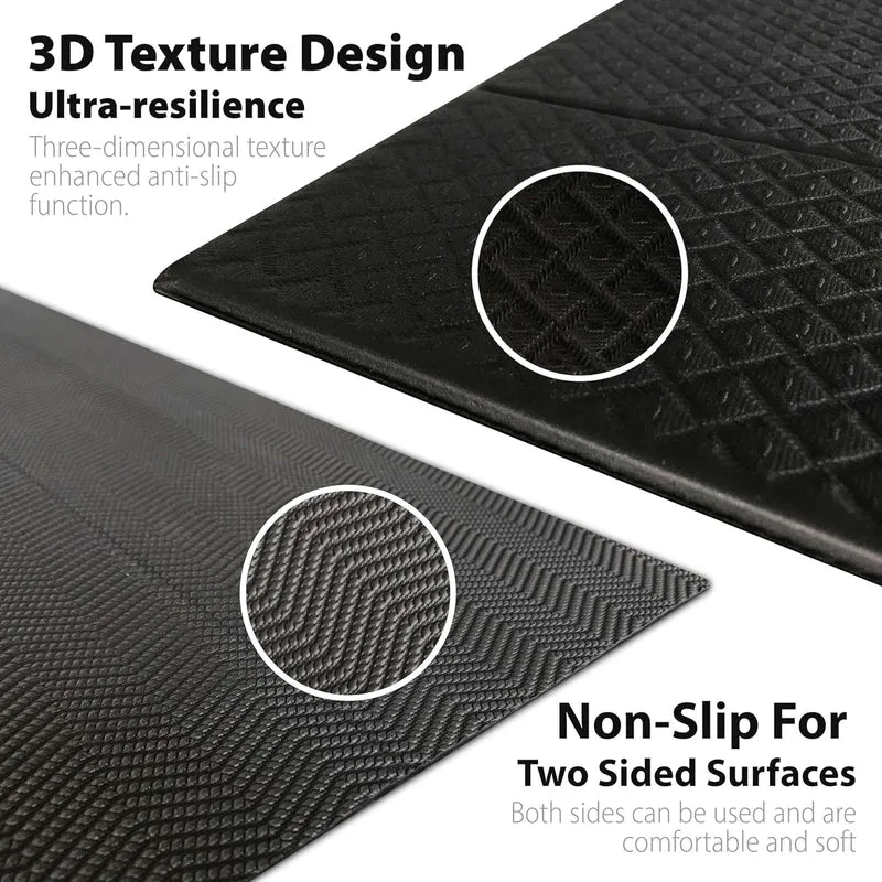 Foldable Yoga Mat, 24 x 72 x 1/4 Inch Non-Slip POE Mat For Yoga, Pilates & Fitness