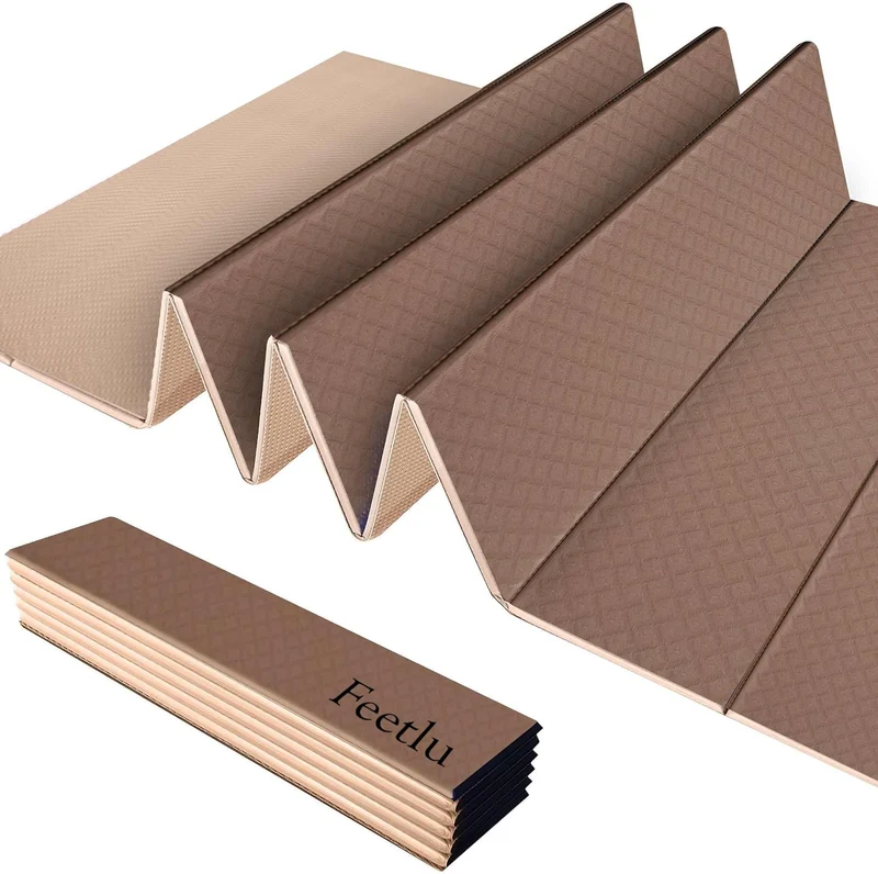 Foldable Yoga Mat, 24 x 72 x 1/4 Inch Non-Slip POE Mat For Yoga, Pilates & Fitness