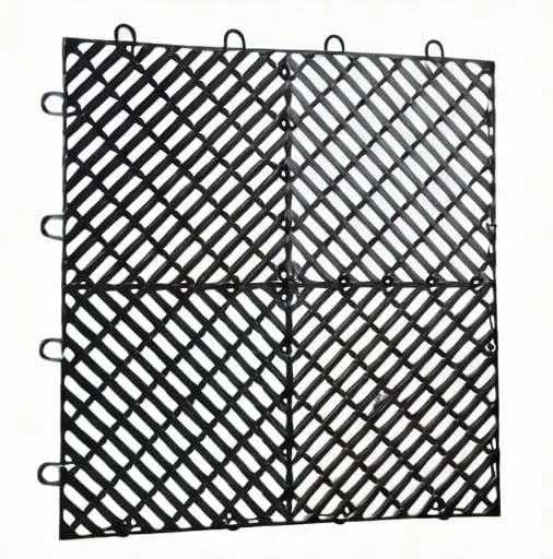Drain Thru Tiles Interlocking 50-Piece PVC Floor Mats, Non-Slip 12x12-Inch