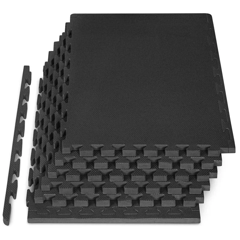 Exercise Foam Mats, 1-Inch EVA Puzzle Tiles, Non-Slip Gym Flooring, 24/72 Sq. Ft.