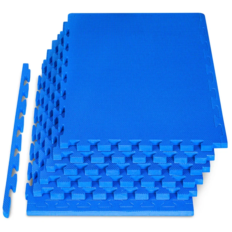 Exercise Foam Mats, 1-Inch EVA Puzzle Tiles, Non-Slip Gym Flooring, 24/72 Sq. Ft.