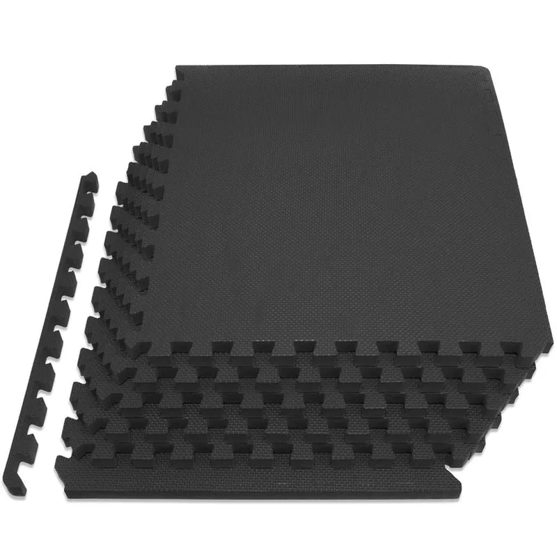 Exercise Puzzle Mat 3/4-Inch EVA Foam Interlocking Workout Flooring, Non-Skid, 24/96 Sq Ft